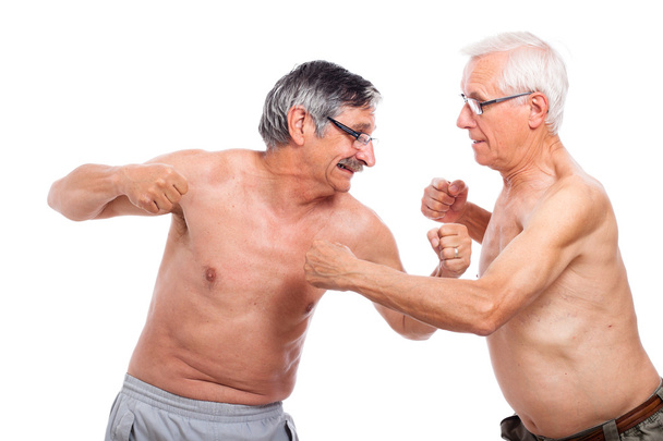 Senioren kämpfen - Foto, Bild