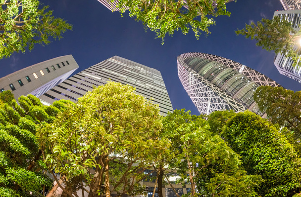 Shinjuku felhőkarcoló az utcáról  - Fotó, kép