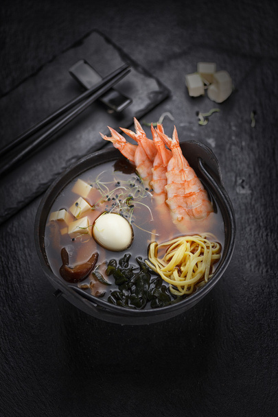 Japanese cuisine. Soup - Foto, Imagem