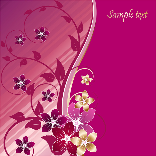 Greeting card violet color - Διάνυσμα, εικόνα