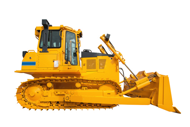 Nuovo caricatore moderno o bulldozer - escavatore isolato su bac bianco
 - Foto, immagini