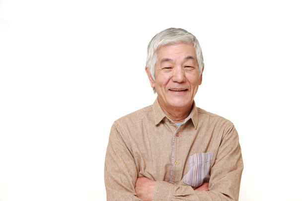 senior Japanese man in good mood - Foto, Imagen