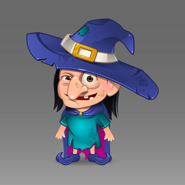 Γελοιογραφία μάγισσα με καπέλο 4 - Διάνυσμα, εικόνα