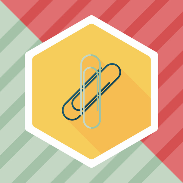 Paperclip flat icon with long shadow,eps10 - ベクター画像