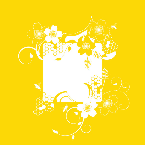 A frame with a floral decor and a space for text. - Vector, Image