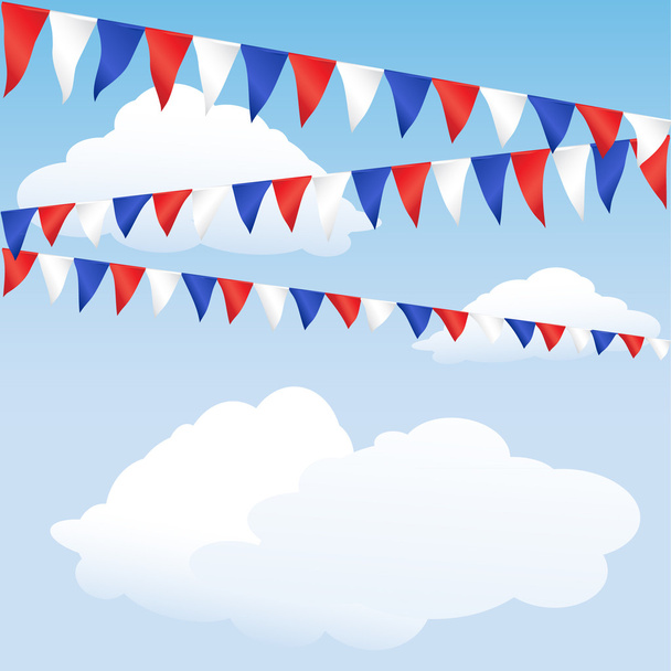 Red, white and blue bunting - Vector, Image