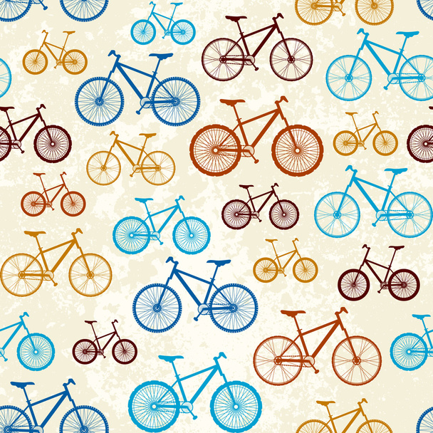 Pattern of bicycles - Vector, Image
