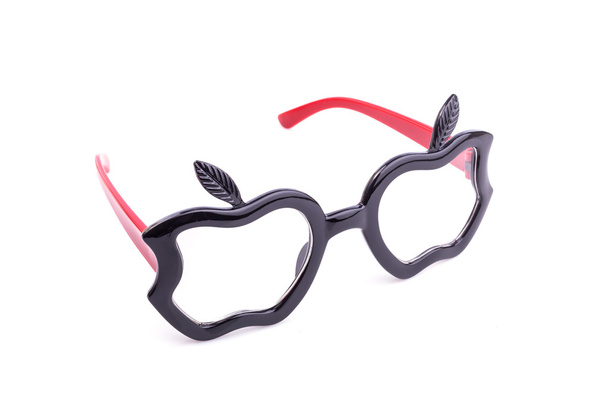 Cerrar gafas de ojo negro aisladas en blanco
 - Foto, Imagen