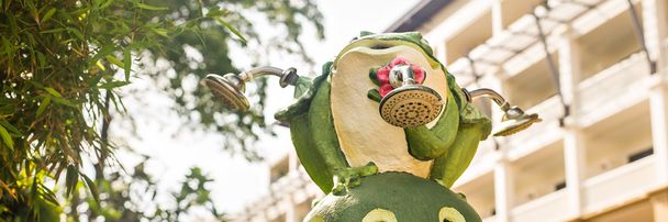 Açık Bahçe Dekorasyon heykel, kurbağa - Fotoğraf, Görsel