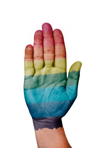 Käsin maalattu homo ylpeys
 - Valokuva, kuva