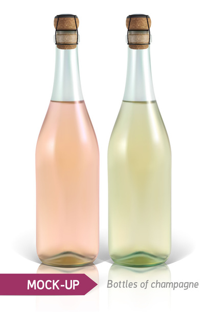 бутылки шампанского
 - Вектор,изображение
