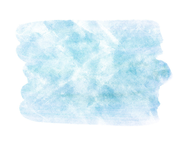 coup bleu peinture pinceau couleur aquarelle isolé sur fond blanc
 - Photo, image