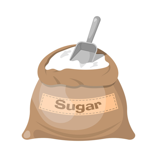 cukor táska ikonra - Vektor, kép