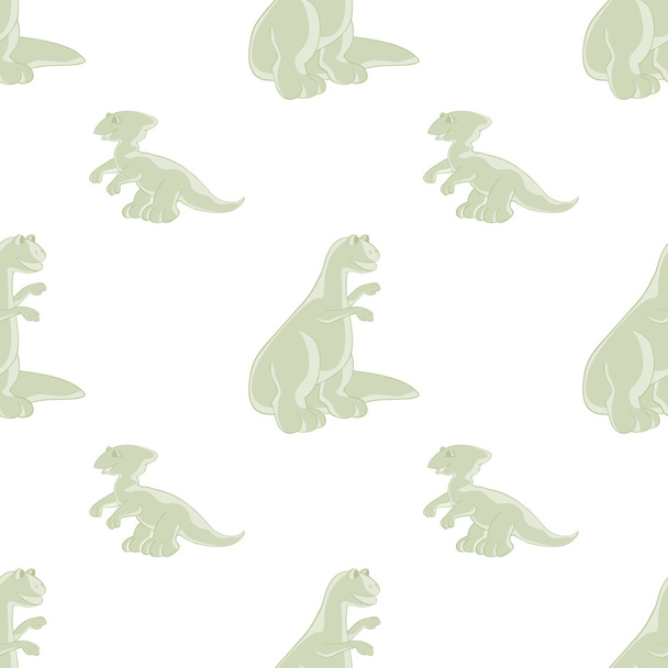 Seamless pattern. Funny dinosaurs - Vector, Image