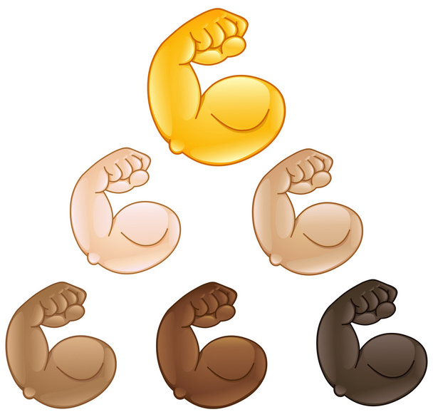 Bewegte Bizeps-Hand-Emojis - Vektor, Bild