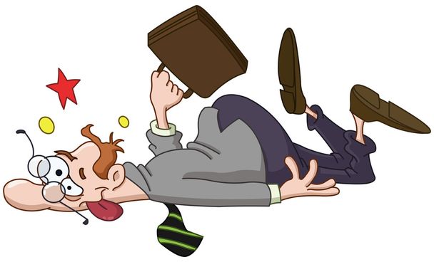Vector collapsed businessman - Vector, Image