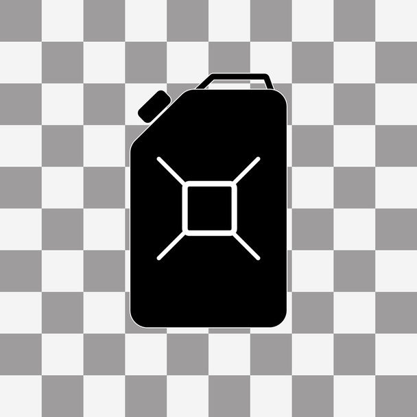Jerrycan oil. Vector icon on a transparent - Vector, Image