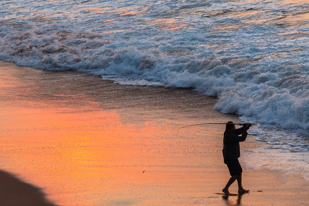 Рибалки пляж Сяючі кольори роздуми - Фото, зображення