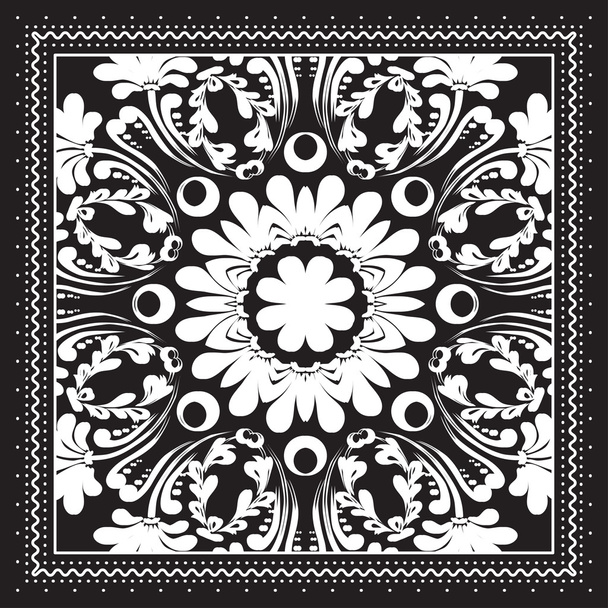 Черно-белая Лиана Print
 - Вектор,изображение