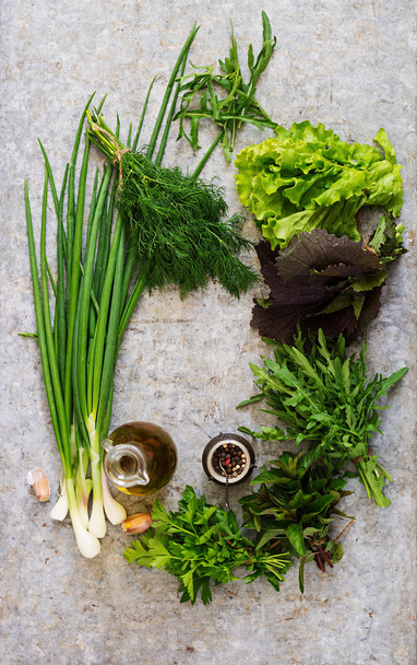 Variety of fresh organic herbs - Foto, Imagen