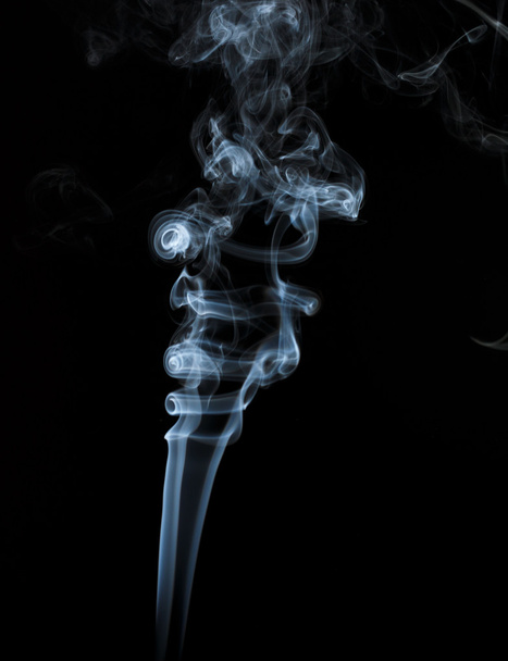 Absztrakt világos füst a fekete háttér - Fotó, kép