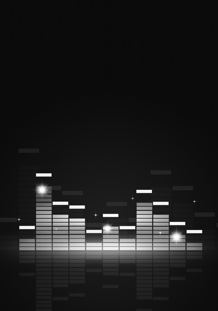 черно-белые музыки эквалайзер - Фото, изображение