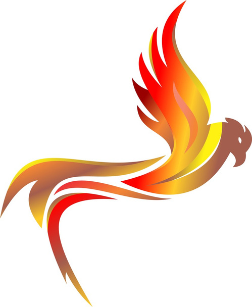 logo ilustracja ogień ptaszki - Wektor, obraz