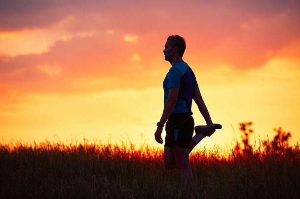 Runner at the sunset - Photo, Image