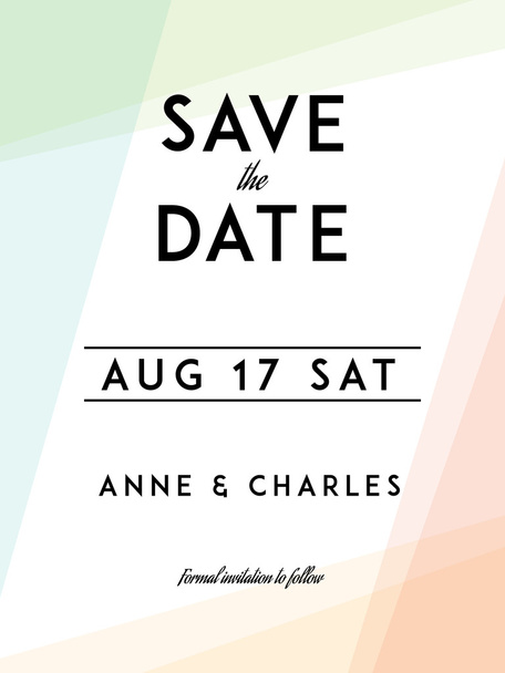Modern Wedding Save the Date - Vector, Image