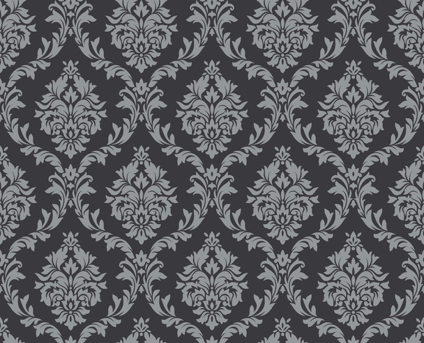 Patrón de damasco floral sin costura vectorial
 - Vector, Imagen