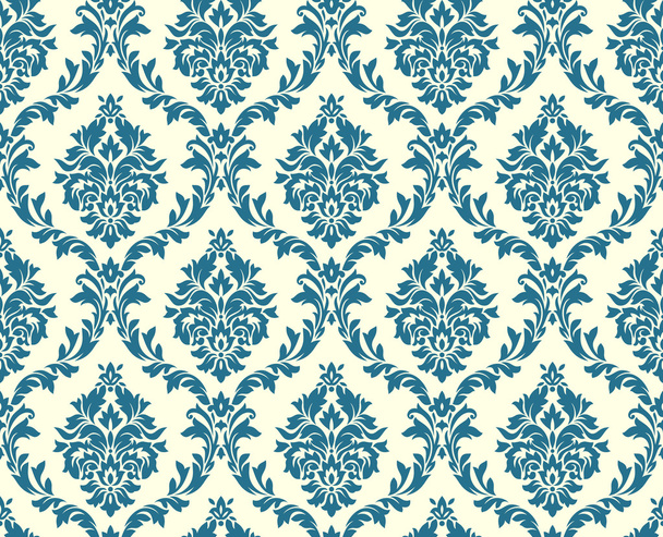 Vector seamless floral damask pattern - Вектор,изображение