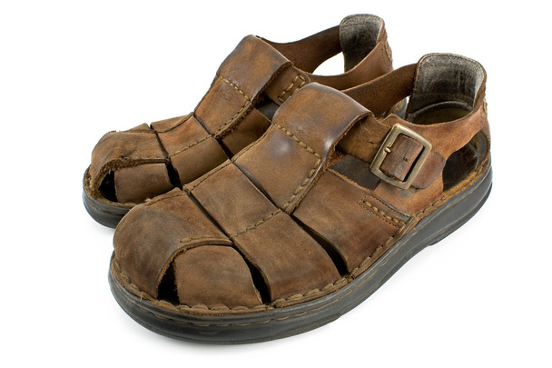 oude mannen sandalen - Foto, afbeelding
