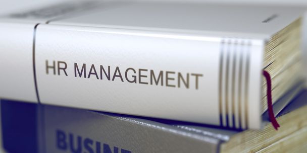 HR-Management concept op boektitel. - Foto, afbeelding