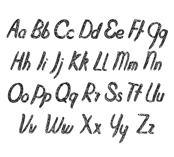 Vector alphabet with texture - Vector, afbeelding