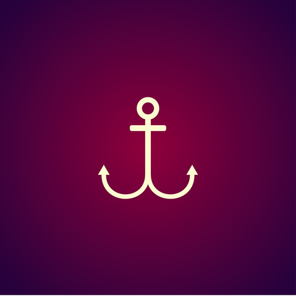 Anchor symbol. Modern design flat style icon - Vector, Image