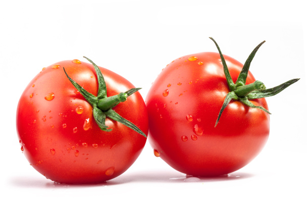 Tomates con gotas de agua
 - Foto, Imagen