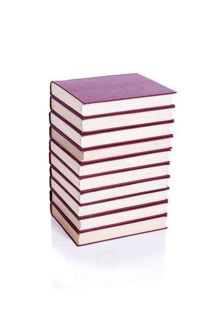 Stack of books isolated the white background - Photo, Image