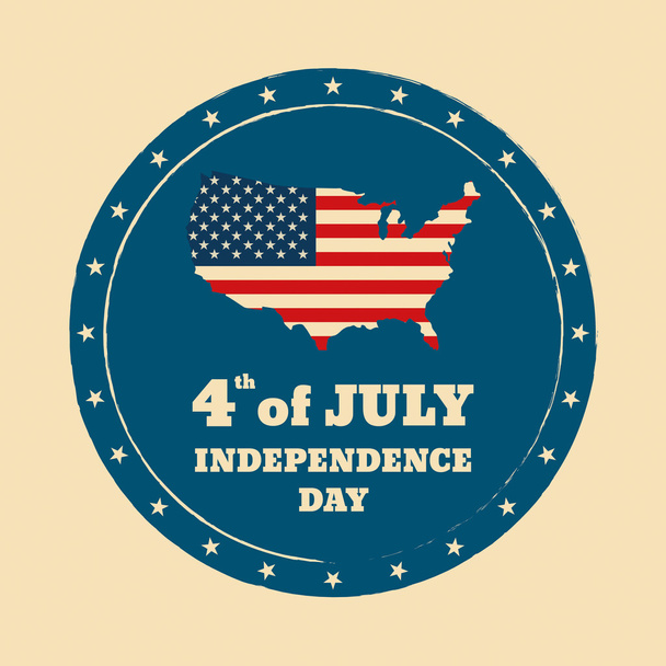 7 月 4 日、アメリカ独立記念日.  - ベクター画像