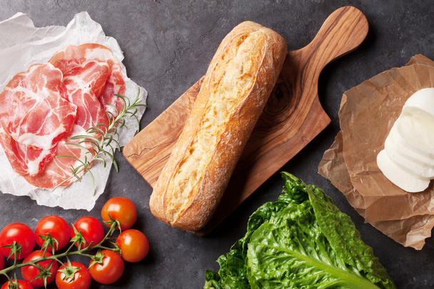 Бутерброд Ciabatta з овочами
 - Фото, зображення