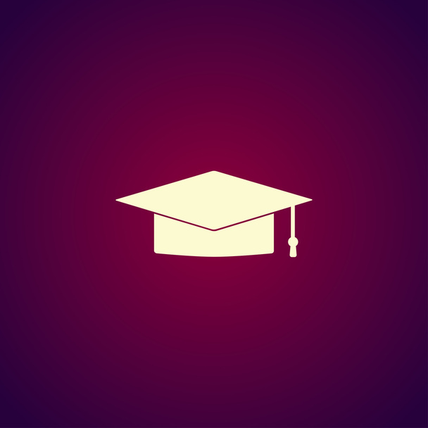 ícone de boné de graduação - Vetor, Imagem
