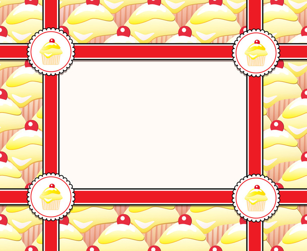 Cupcake frame - Vector, afbeelding