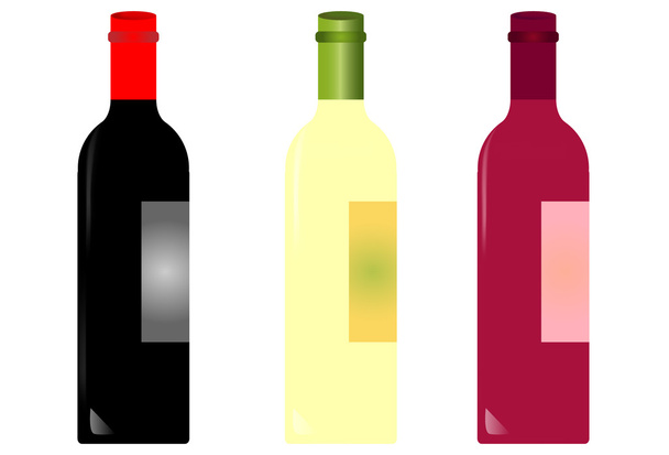 Flaschen Wein - Vektor, Bild