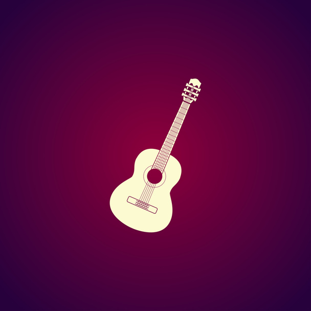 acoustic guitar icon - Vector, Imagen