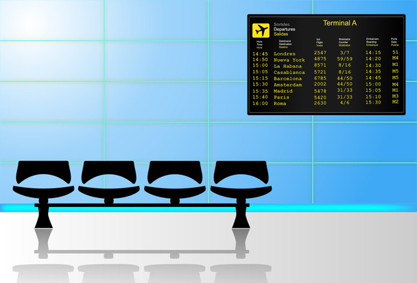 Flughafen-Lounge - Vektor, Bild