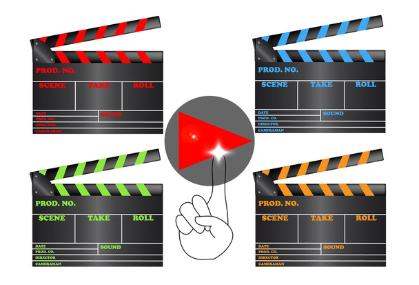Slates of films - Vector, Image