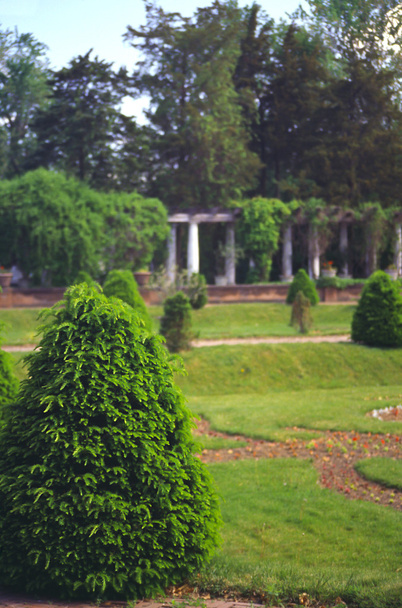 Jardin avec piliers
 - Photo, image