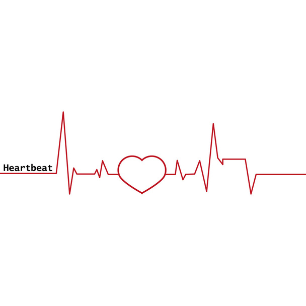 Heartbeat-pictogram. Schaal heartbeat - Vector, afbeelding