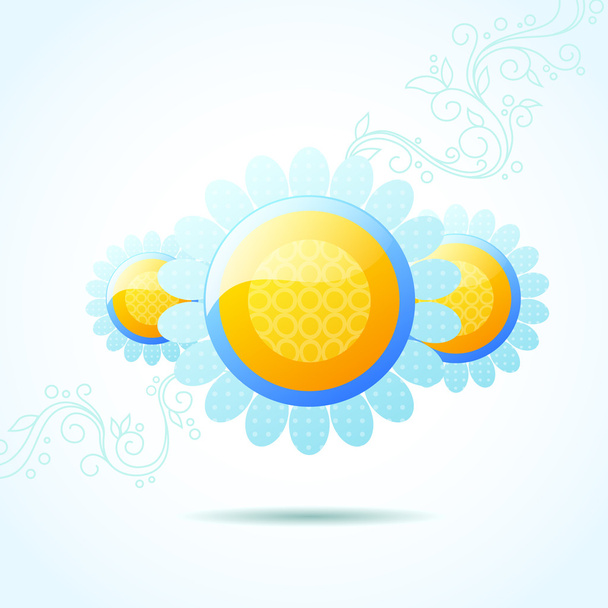 Daisy bubble background - Vector, Image