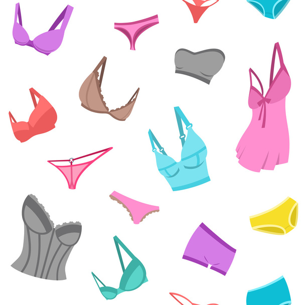 Vrouwelijke ondergoed naadloze achtergrondpatroon - Vector, afbeelding