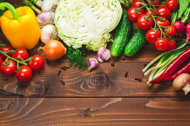Beautiful background healthy organic eating - Foto, immagini